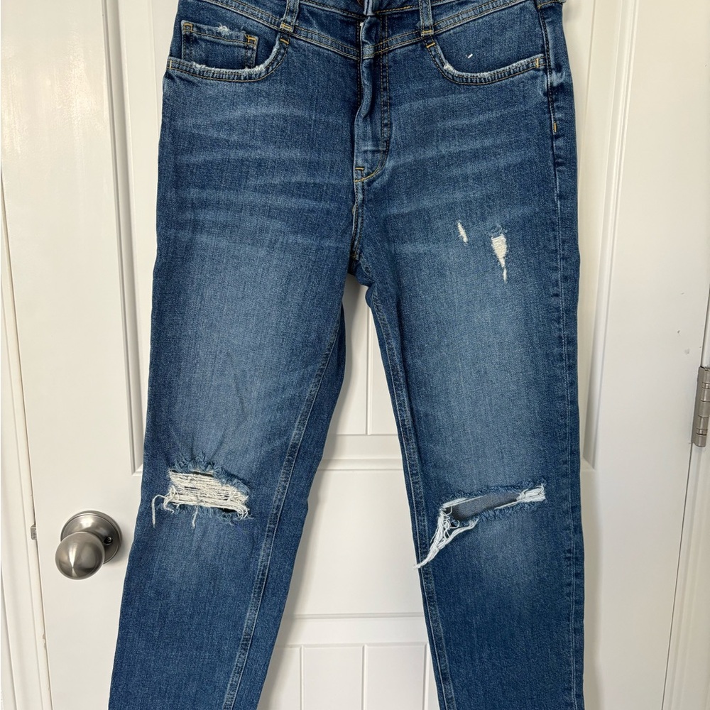 Pilcro Blue Boyfriend Jeans